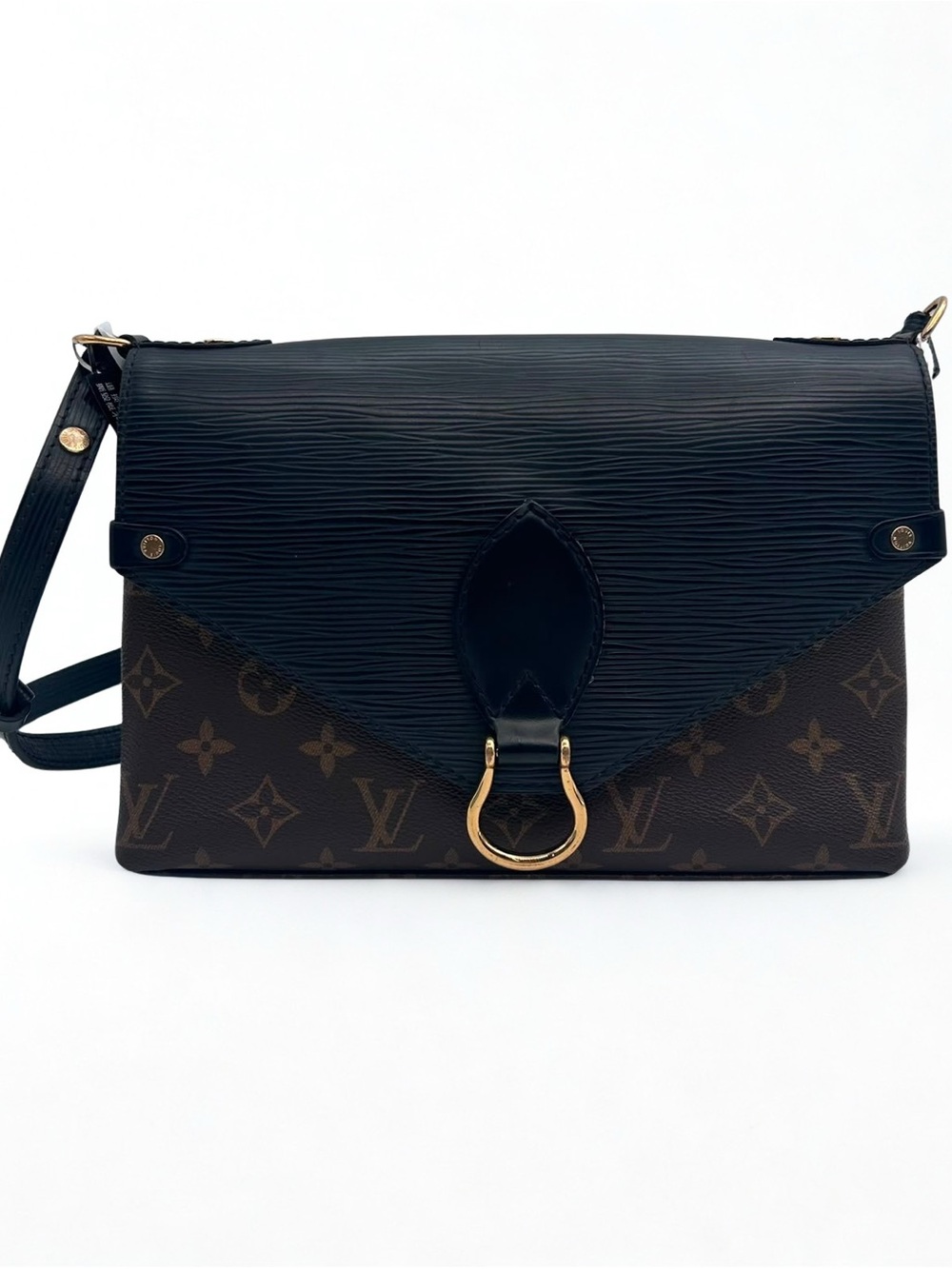 Louis Vuitton Black & Brown Monogram Flap Crossbody